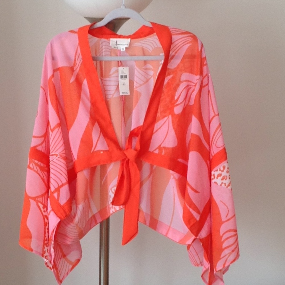 ❤️ Anthropologie - 'Pink Combo' Wide Batwing Top